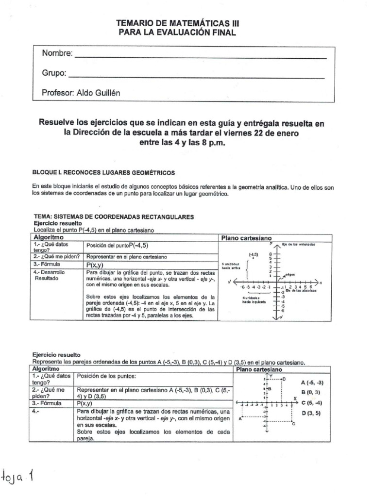 Temario Matematicas III | PDF