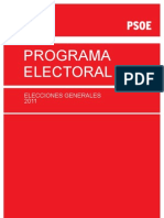 Programa Electoral PSOE Elecciones Generales 2011