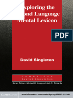 (Cambridge Applied Linguistics) David Singleton-Exploring The Second Language Mental Lexicon-Cambridge University Press (1999)