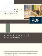 Ugnayan NG Kita, Pag-Iimpok at Pagkonsumo