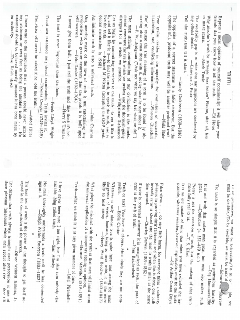 Truth Quotes PDF