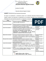 Comunicado 015 Finalización IV Periodo Jornada Tarde