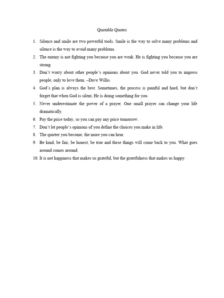 Quotable Quotes | PDF