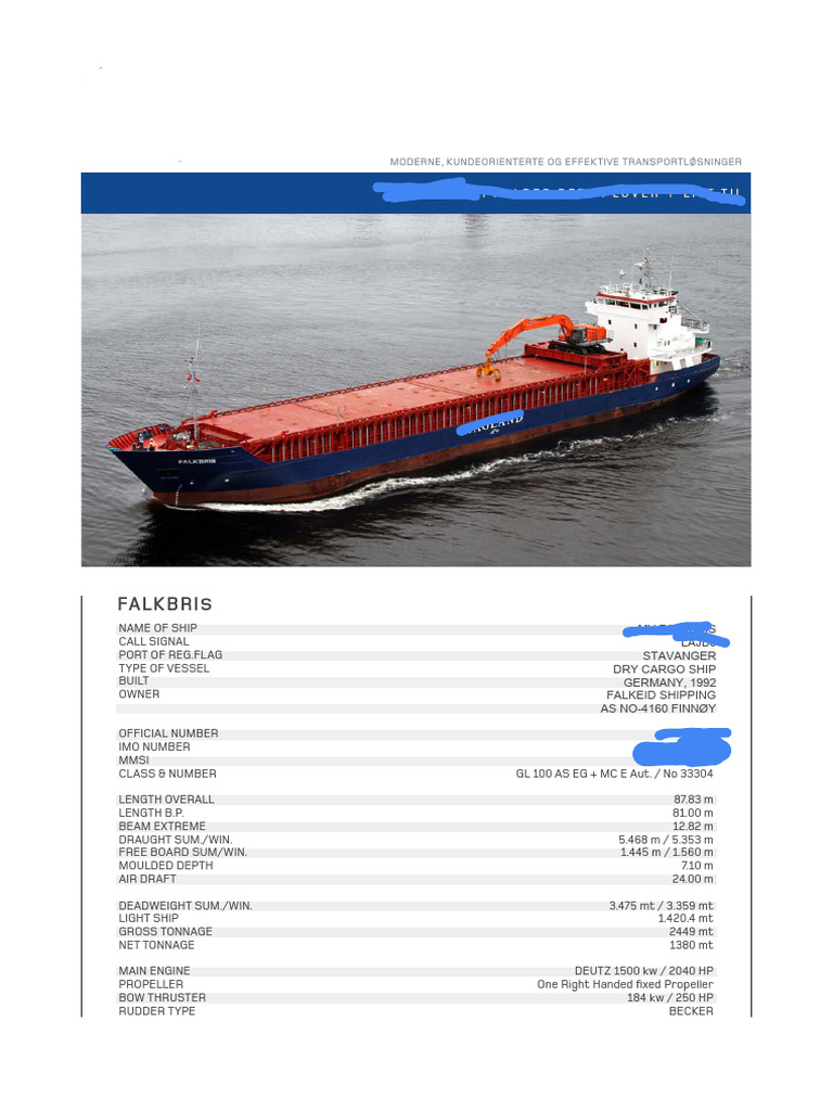 General Cargo Vessel Pdf Ships Cargo Ship