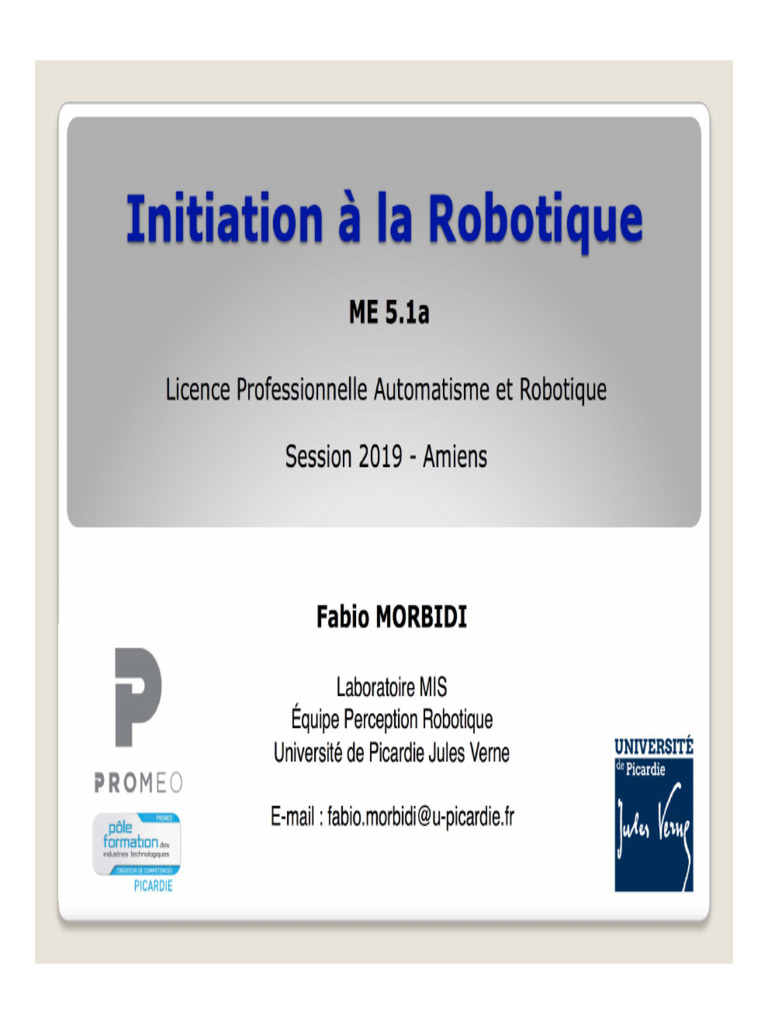 Robotique et Programmation ROS | PDF | Programme informatique ...