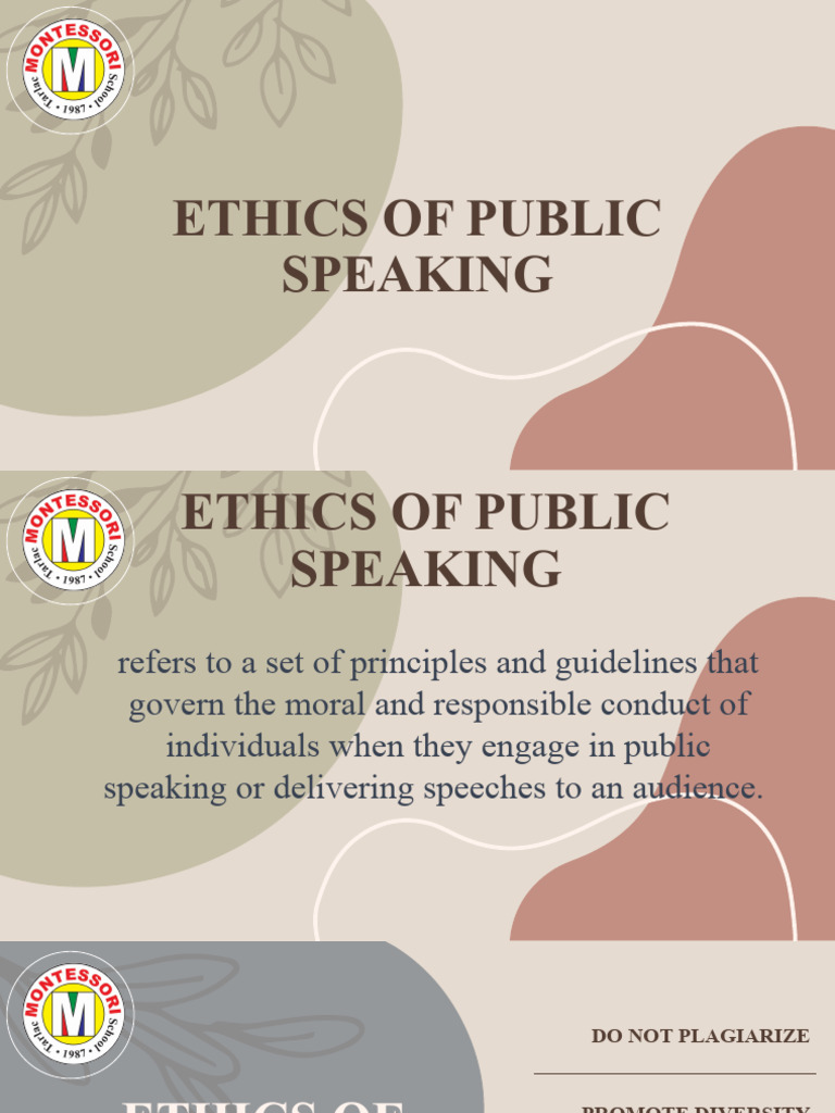 Ethics of Public Speaking | PDF | Public Speaking | Plagiarism