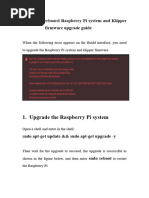 MKS Motherboard Raspberry Pi System and Klipper Firmware Upgrade Guide