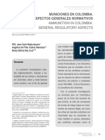 Municiones en Colombia. Aspectos Generales Normativos: Ammunition in Colombia. General Regulatory Aspects