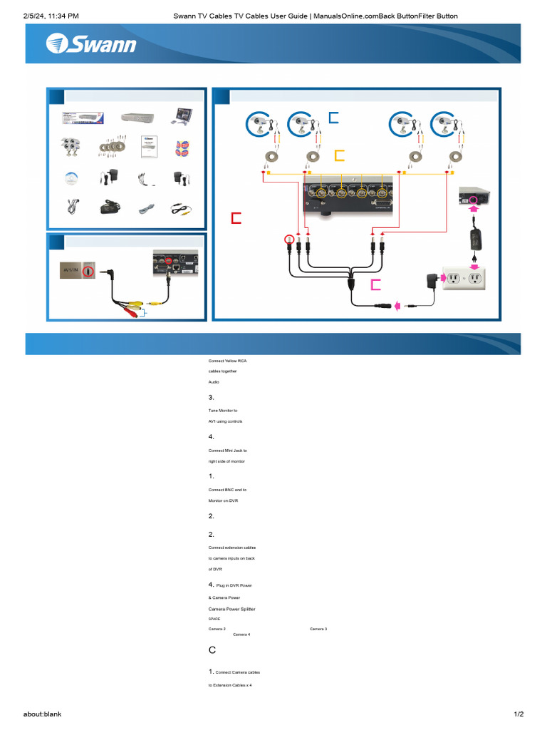 Swann DVR & Camera Connection Guide | PDF | Digital Video Recorder ...