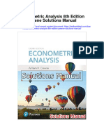 Ebook Econometric Analysis 8Th Edition Greene Solutions Manual Full Chapter PDF
