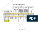 Jadwal Pelajaran Kelas 1 - 6