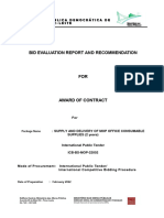 Bid Evalaution Report Supply and Deliverfy of Office Consummbale Supplies 2 Years Final Ffeb 20 A