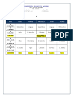 Horario de Clases Estudiantes 2024-2°