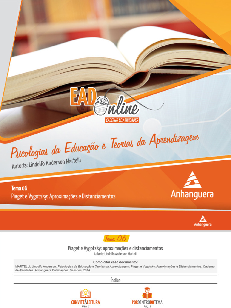 Piaget e Vygotsky: Teorias da Aprendizagem | PDF | Aprendizado | Pensamento