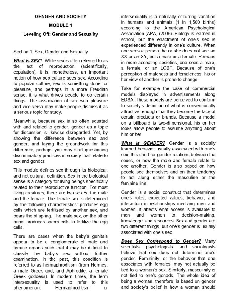 Gender Roles and Social Constructs | PDF | Gender | Gender Studies