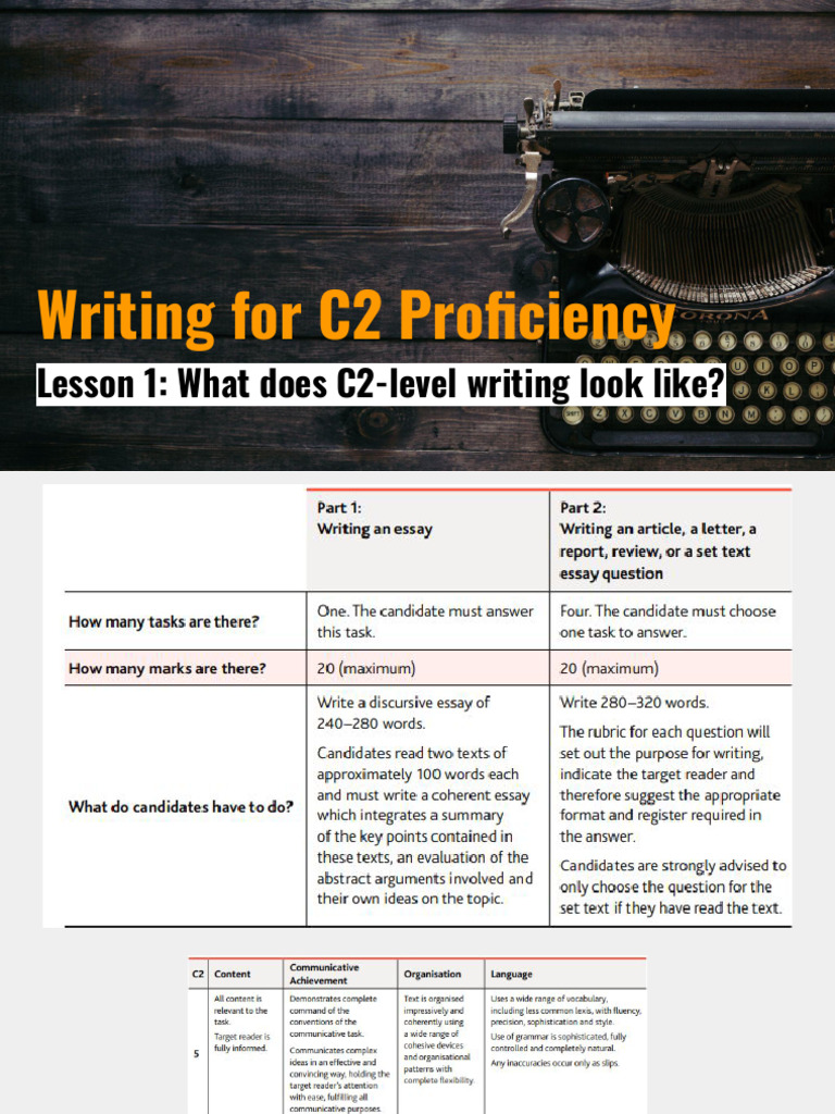 Writing For C2 Proficiency - Lesson 1 What Does C2-Level Writing Look ...