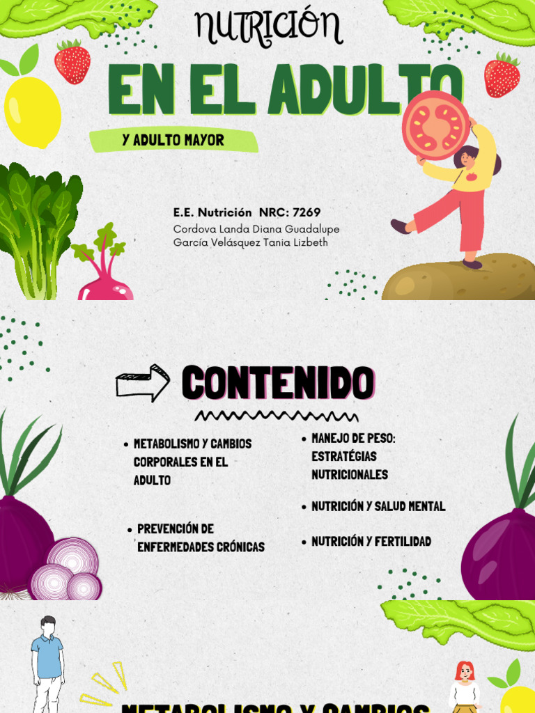 Nutrición en El Adulto y Adulto Mayor | PDF | Nutrición | Dieta y nutrición