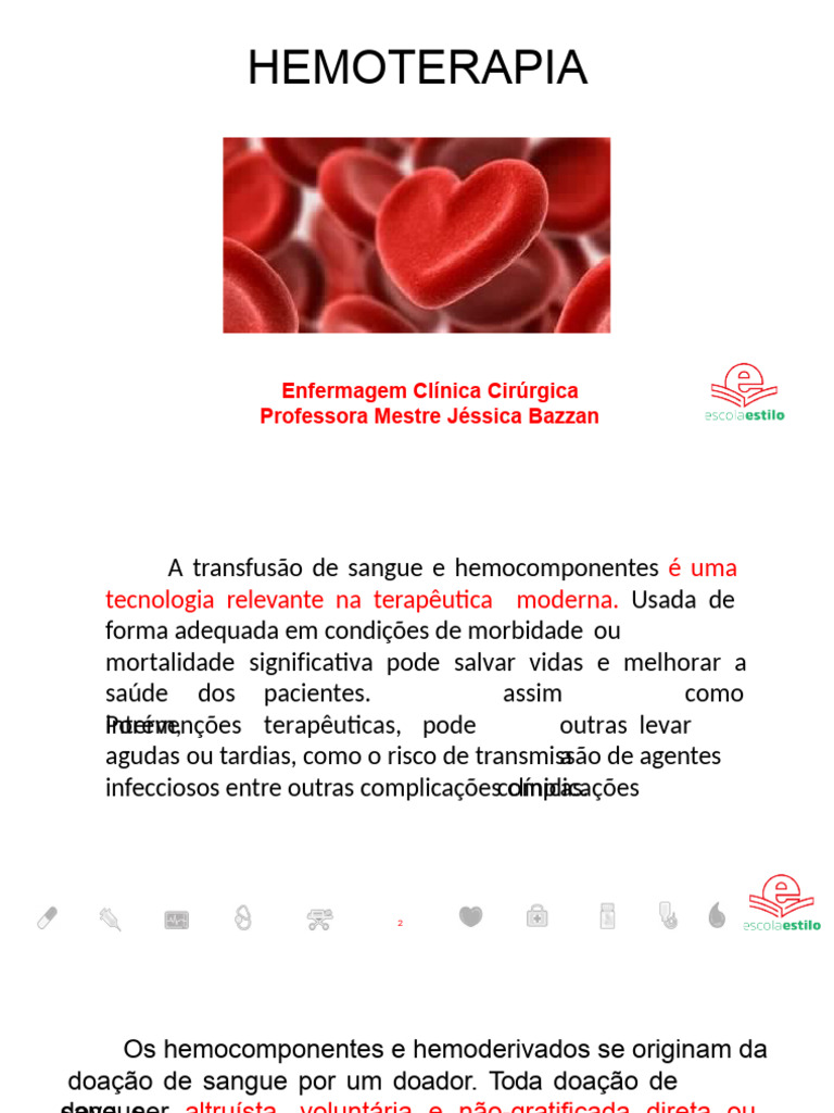 Hemoterapia | PDF | Transfusão de sangue | Sangue