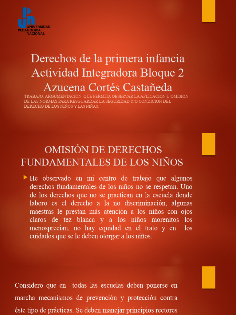 Derechos de La Infancia Actividad Integradora (Autoguardado) | PDF ...
