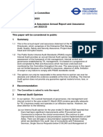 Risk and Assurance Annual Report and Assurance Statement 20222023