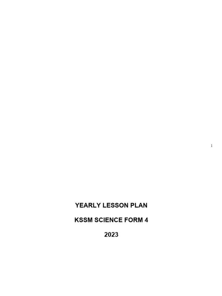 RPT KSSM Science F4 2023 (English Version With PL) | PDF | Meiosis ...