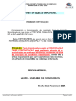 UPE Saúde 2023 - APROVADOS - Dentro Da Vagas - 1 Convocaç