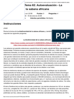 ? Semana 01 - Tema 02 - Autoevaluación - La Biodiversidad de La Sabana Africana - INDIVIDUO Y MEDIO AMBIENTE (8805)