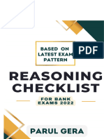 Reasoning Checklist 391 PDF 2023 by Parul Gera