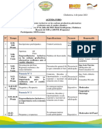 Agenda Foro Emprendimientos y Cadenas de Valor