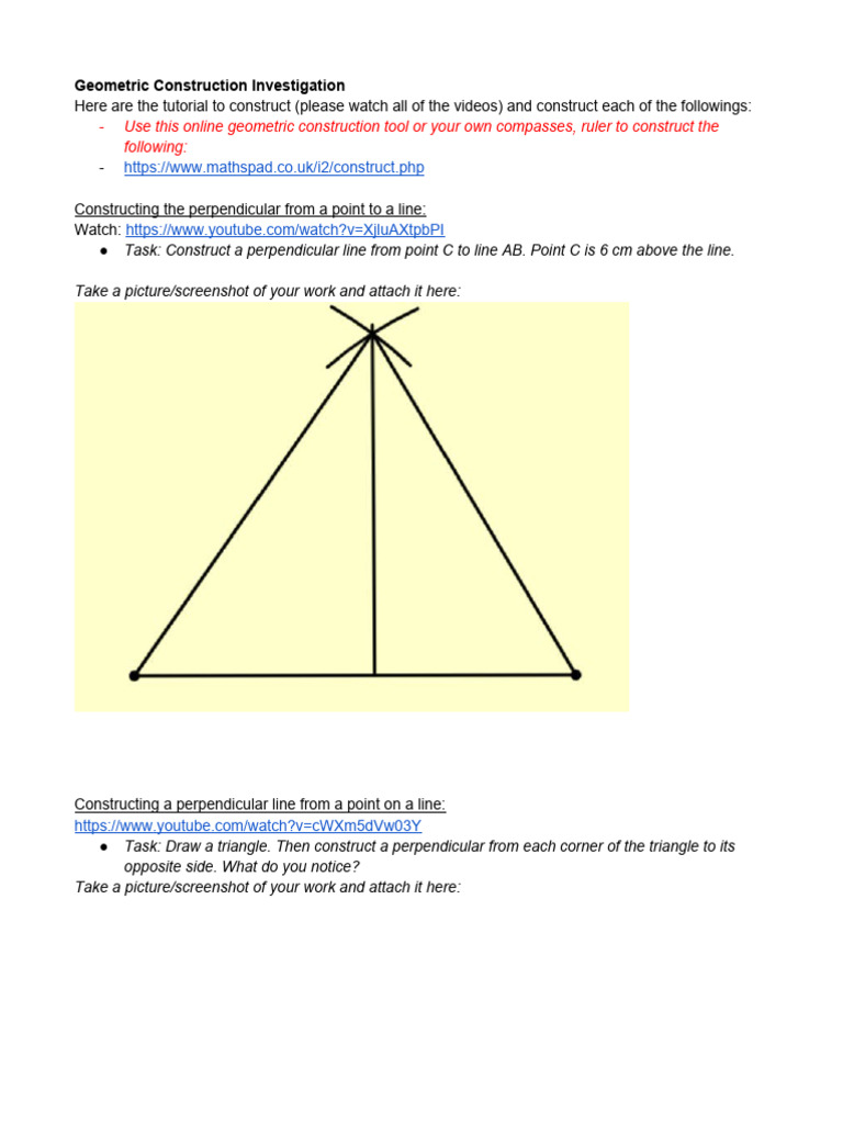 Geometric Construction Tutorial Guide | PDF