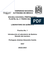 1 Reporte de Practicas de Laboratorio Química