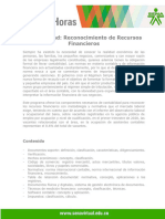 Contabilidad: Reconocimiento de Recursos Financieros: Contenido