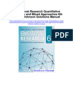 Ebook Educational Research Quantitative Qualitative and Mixed Approaches 6Th Edition Johnson Solutions Manual Full Chapter PDF