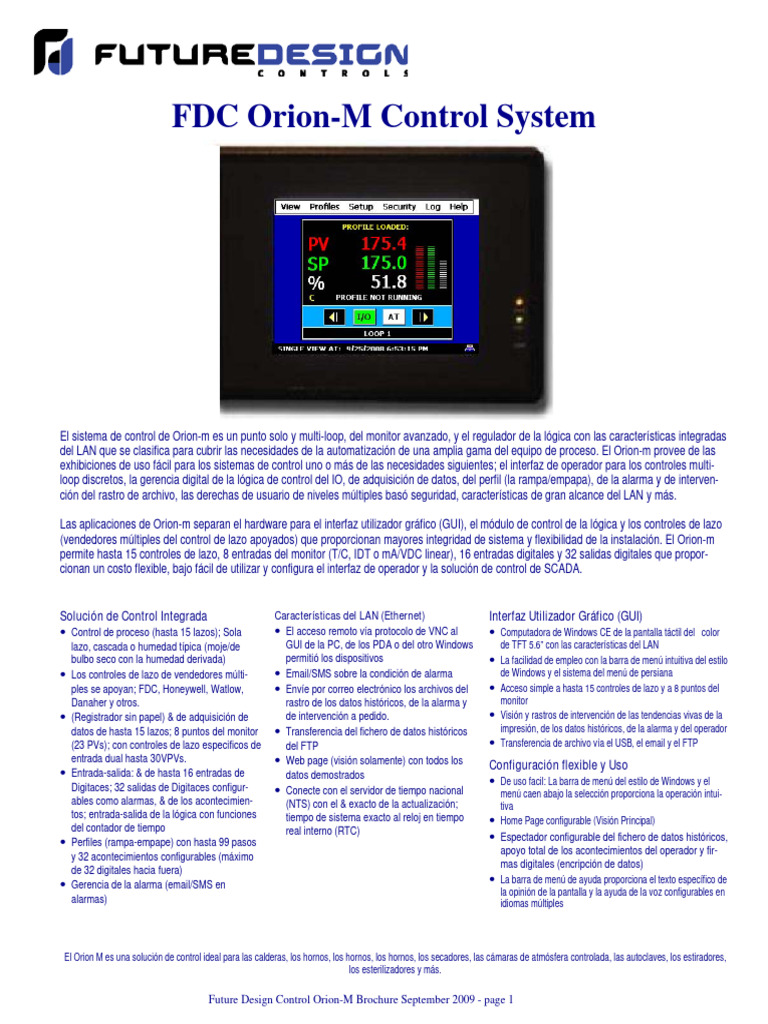 Sistema de Control Orion-M | PDF | Interfaces gráficas de usuario ...