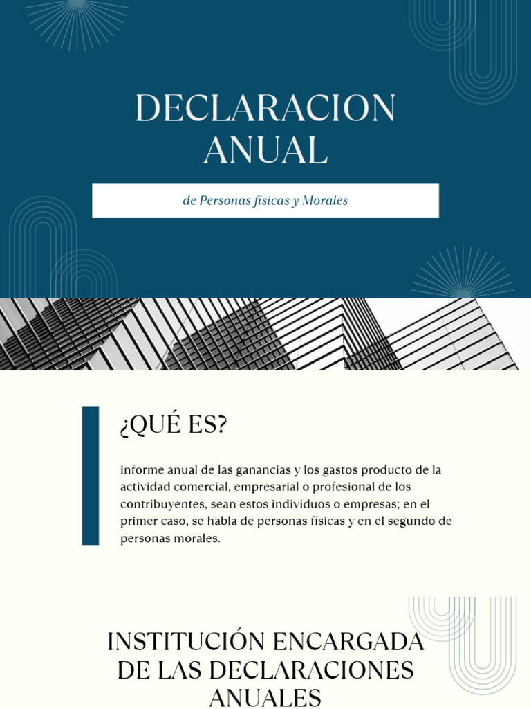 Declaración Anual de Personas Fisicas y Morales | Descargar gratis PDF ...