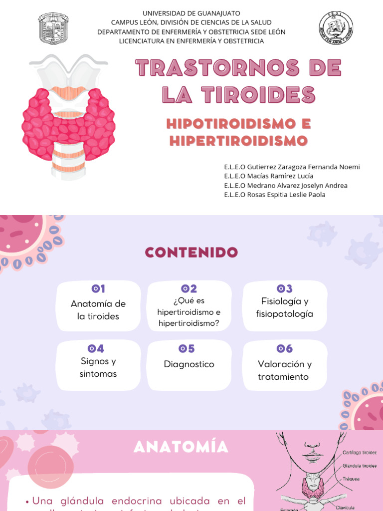 Hipertiroidismo e Hipotiroidismo PATOLOGIA ENFERMERIA PDF Hormona estimulante de la tiroides
