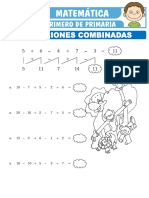 Operaciones Combinadas para Primero de Primaria 1