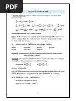 Decimal Fractions