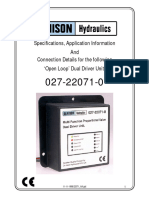 Specifications, Application Information Connection Details For The Following Open Loop' Dual Driver Unit. and