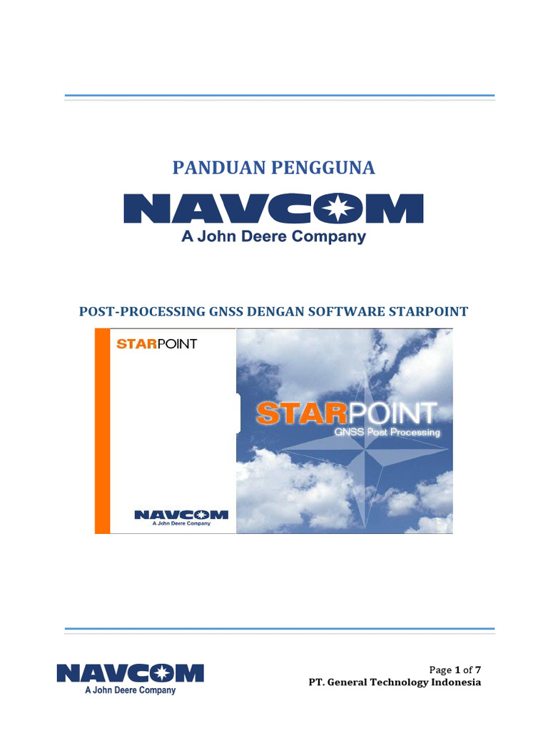 Panduan Post-Processing GNSS StarPoint | PDF