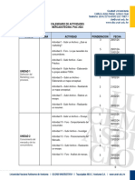 Calendario de Actividades Mercadotecnia I Pac 2024