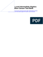 Ebook Elementary and Intermediate Algebra 4Th Edition Carson Test Bank Full Chapter PDF