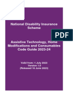 PB NDIS Assistive Technology, Home Modifications and Consumables Code Guide 2023-24 v1.0