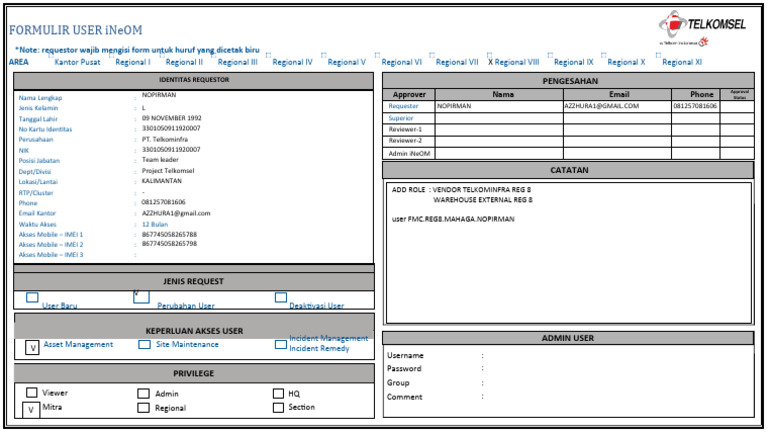 User Access Request Form | PDF | Computer Access Control | Computer ...