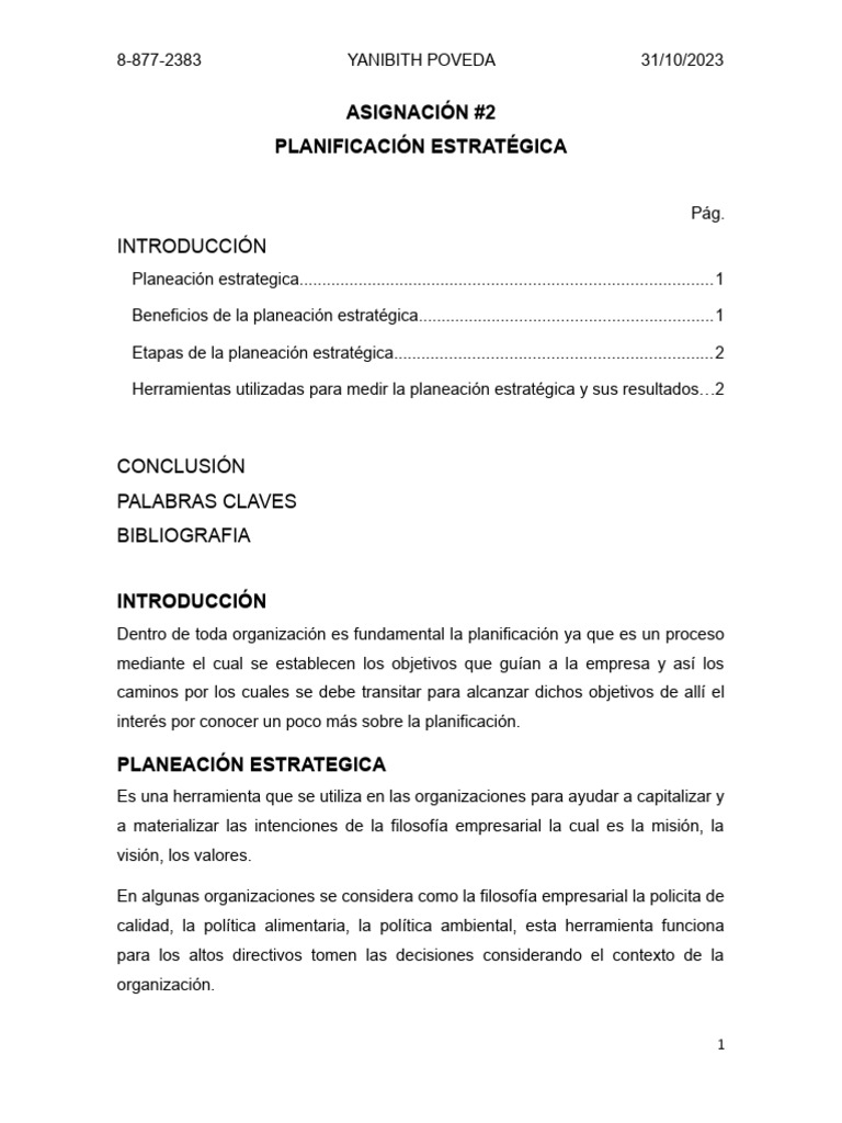 Planeación Estratégica: Claves y Beneficios | PDF | Planificación ...