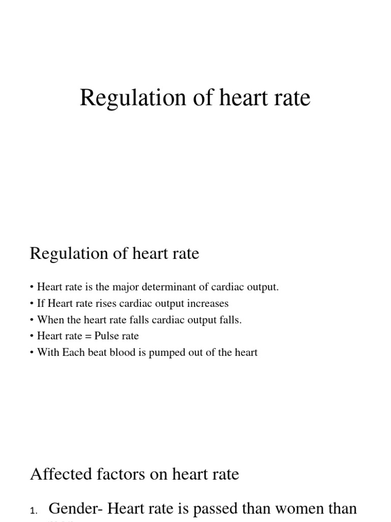 Basic Feedback Loop To Represent The Regulation Of Heart Rate