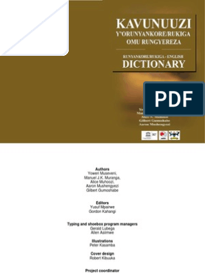 Run Yank Ore Rukiga Dictionary 22 Sep 2009, PDF