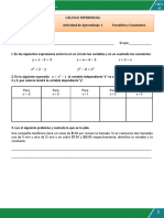 Cálculo Diferencial - A1 - Variables y Constantes