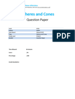 Spheres and Cones QP Edexcel Gcse