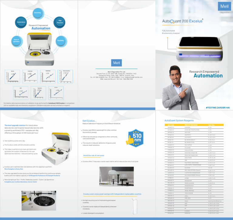 Excelus Biochemistry Analyzer Overview | PDF | Chemistry | Biochemistry